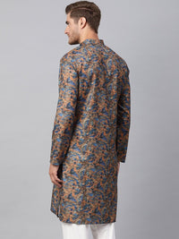 SOJANYA Lelaki Multicolored Printed Straight Kurta