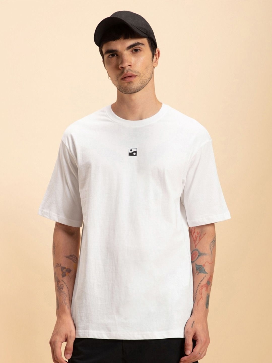 Bewakoof Men Typography Back Printed Oversized T-shirt