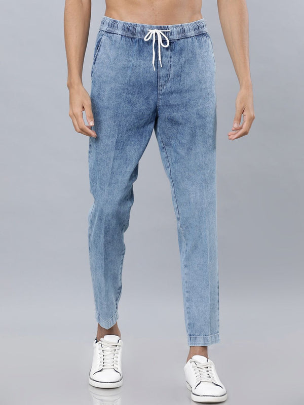 Highlander Men Blue Tapered Fit Mid-Rise Clean Jeans Clean