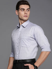 Raymond Pure Cotton Self Design Textured Slim Fit Formal Shirt