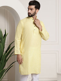 SOJANYA Berkolar Mandarin Lengan Panjang Kurta Lurus