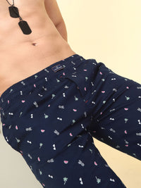 The Indian Garage Co Men's Pure Cotton Printed Lounge Pants