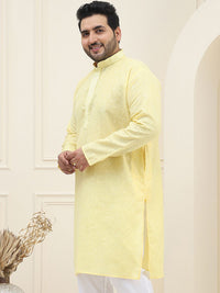 SOJANYA PLUS Lelaki Pure Cotton Yellow Kurta