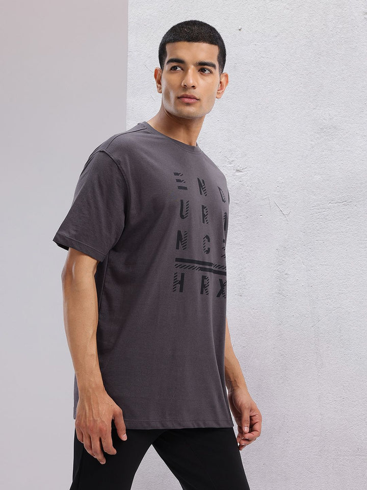 HRX by Hrithik Roshan Typography Printed Relaxed Fit Training T-shirt
