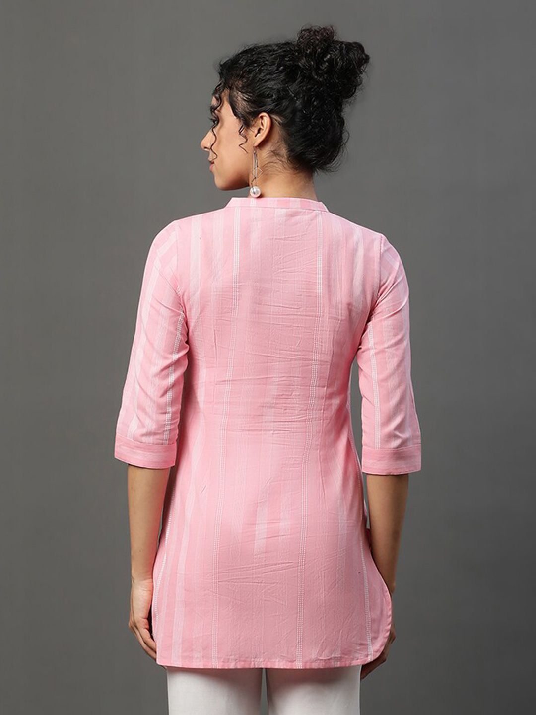 AURELIA Striped Pure Cotton Kurti