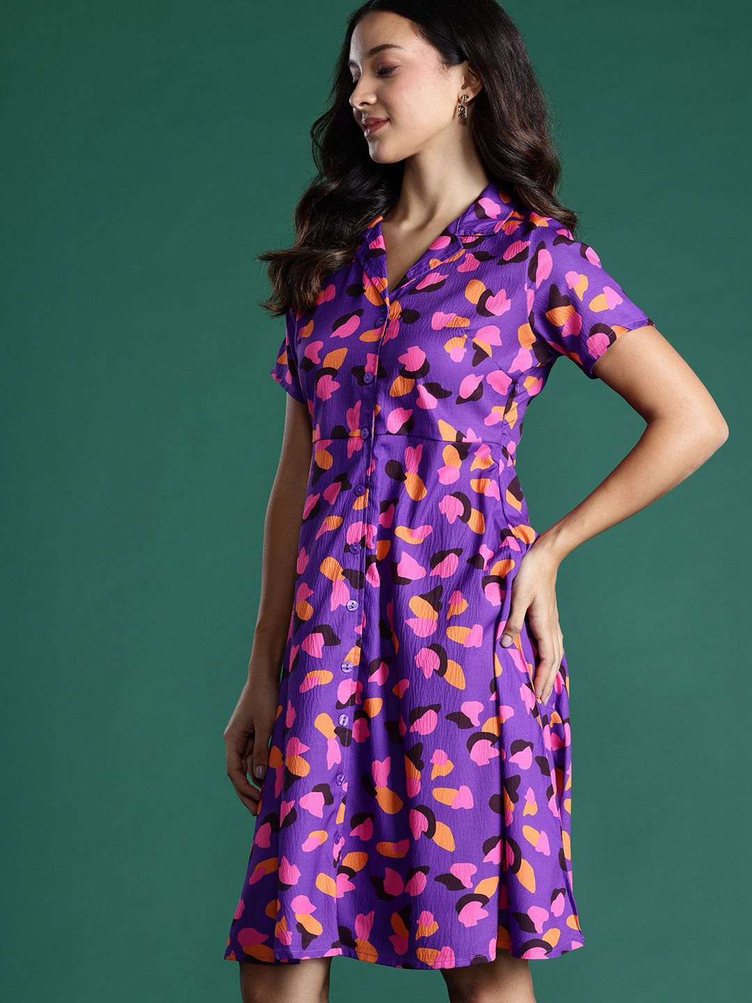 DressBerry Printed Shirt Dress