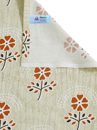 Myntra Elegant Homes Yellow & Brown Floral 400 TC Single Bedsheet with 1 Pillow Covers