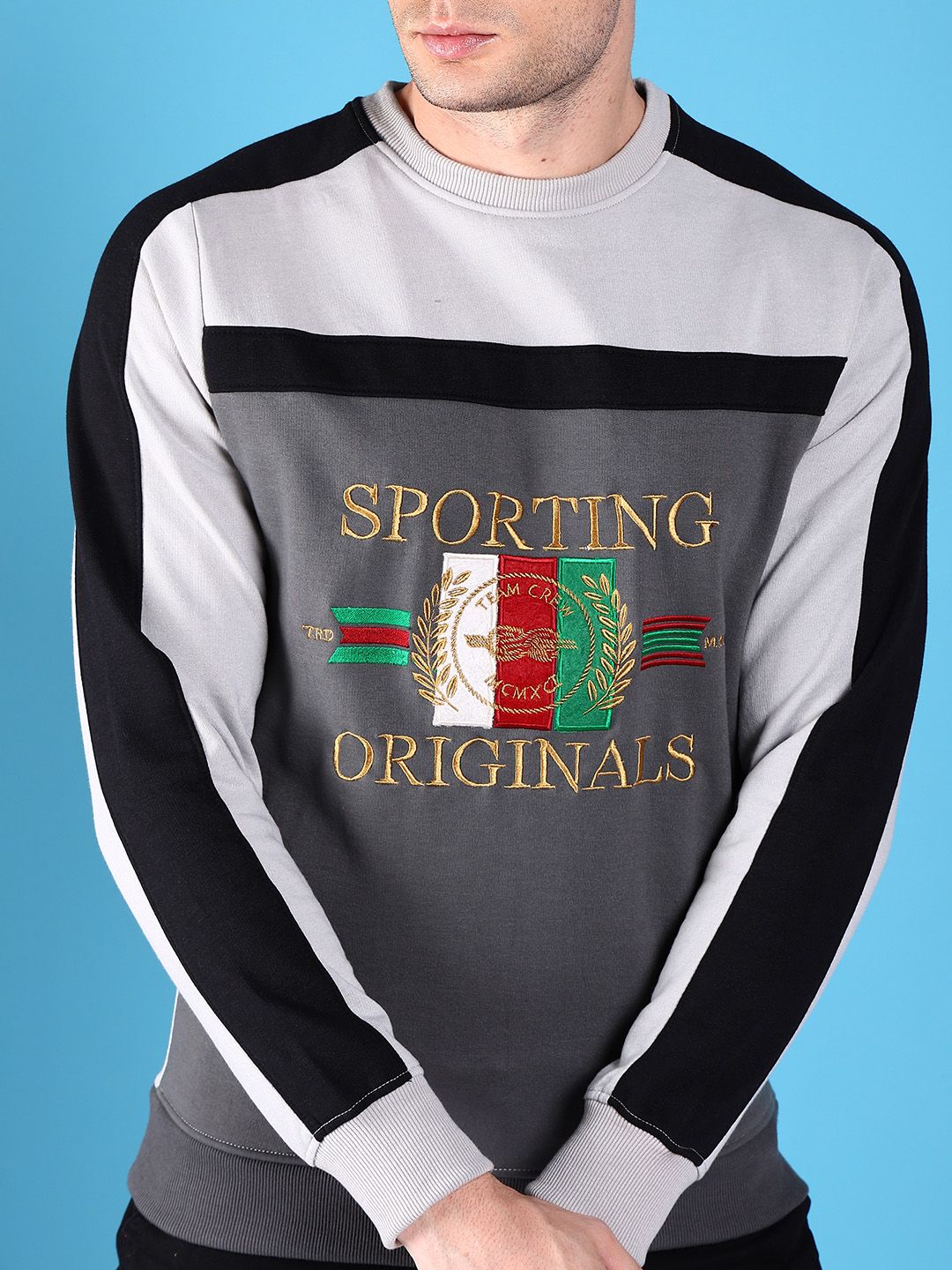 The Indian Garage Co Men Embroidered Sweatshirt