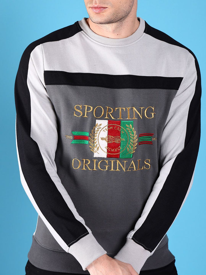 The Indian Garage Co Men Embroidered Sweatshirt