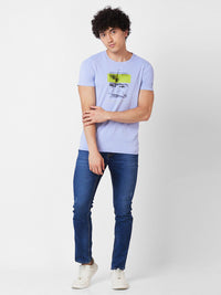 SPYKAR Graphic Printed Round NeckSlim Fit T-shirt