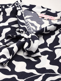 all about you Print Tie-Up Neck Top