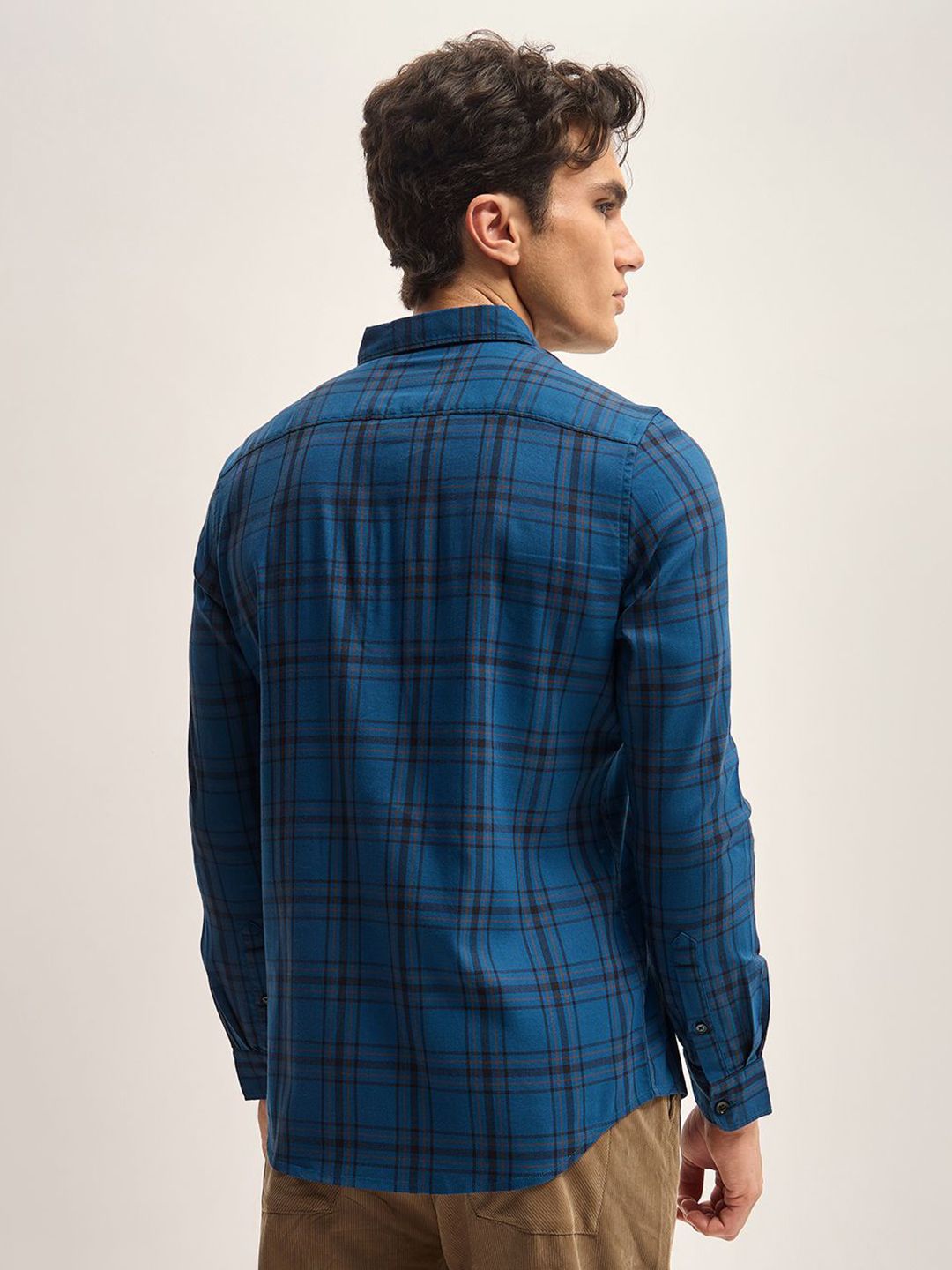 THE BEAR HOUSE Men Slim Fit Tartan Checks Opaque Checked Casual Shirt