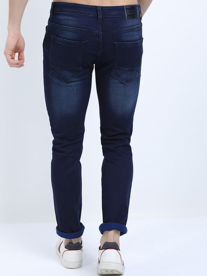 LOCOMOTIVE Men Blue Slim Fit Clean Look Light Fade Stretchable Jeans