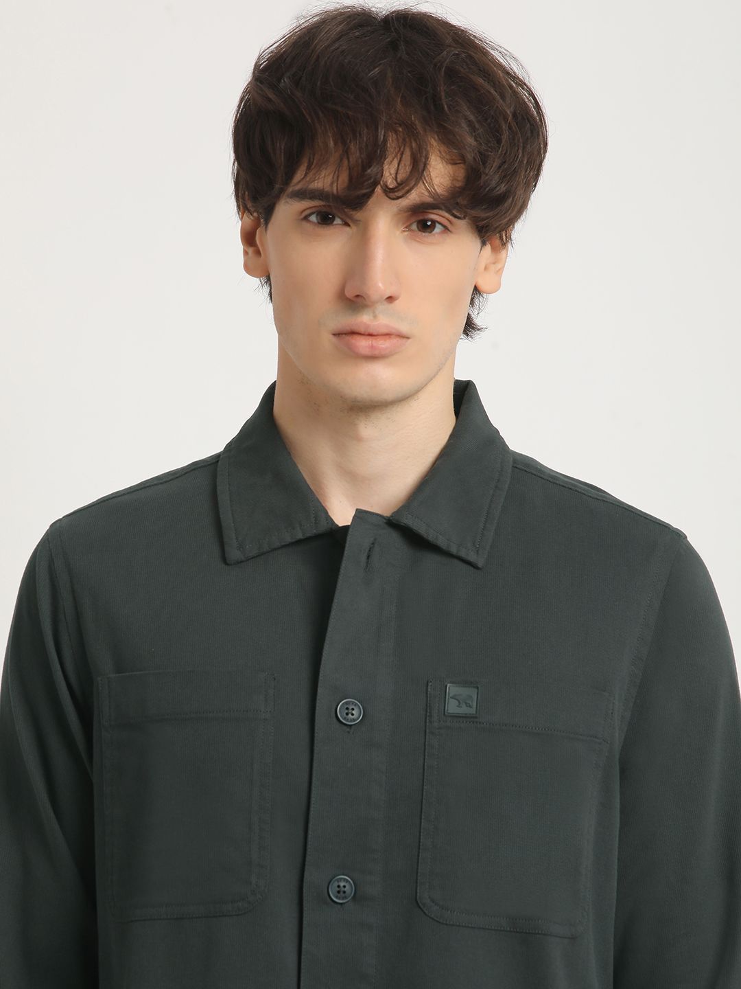 THE BEAR HOUSE Men Pure Cotton Solid Regular Fit Casual Shirt