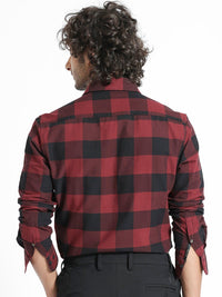 RARE RABBIT Men Byre Slim Fit Checked Cotton Shirt