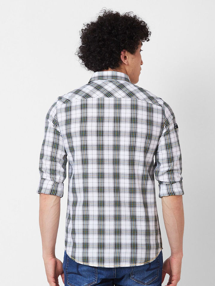 SPYKAR Long Sleeves Regular Fit Cotton Opaque Checked Casual Shirt