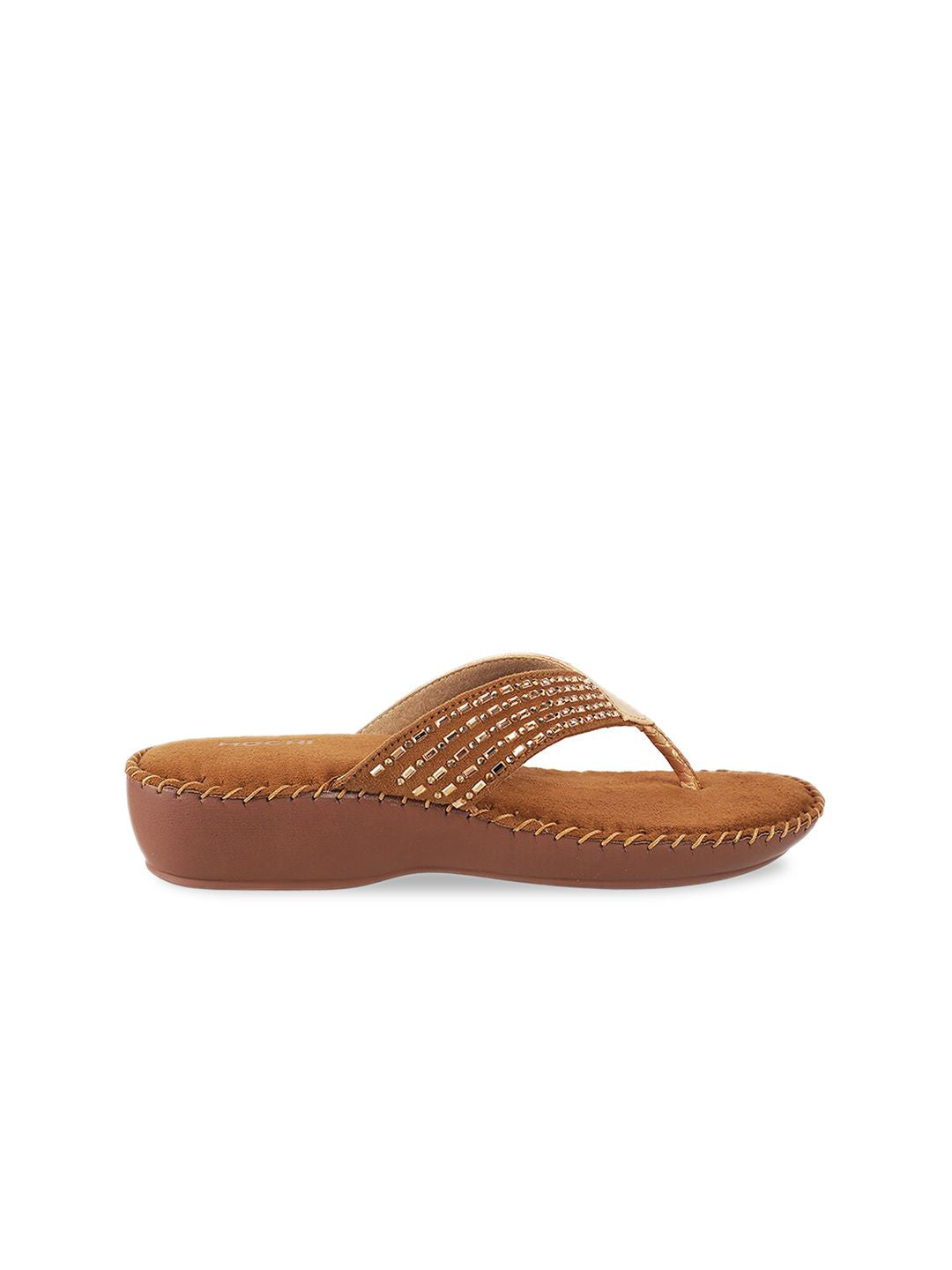 Mochi Gold-Toned Embellished Comfort Heels