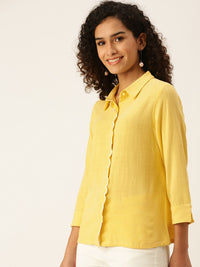AND Women Yellow Regular Top