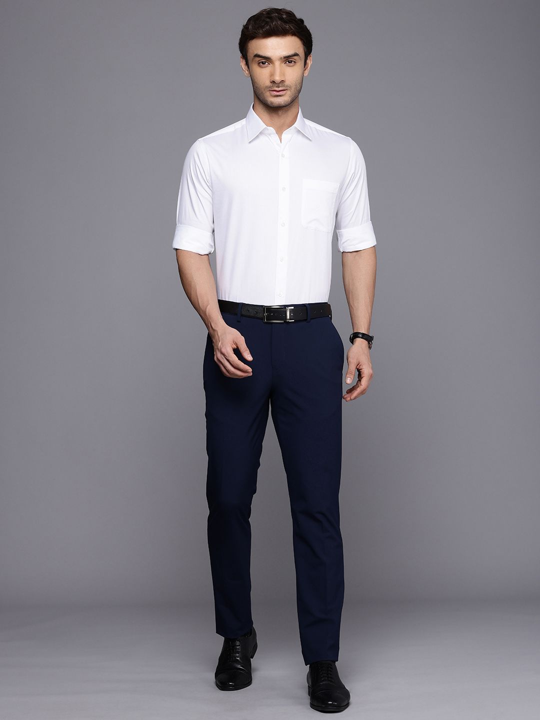Raymond Slim Fit Opaque Pure Cotton Formal Shirt