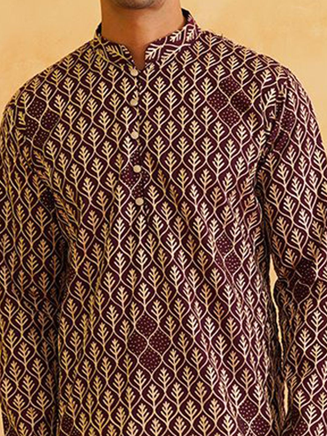 SOJANYA Ethnic Motifs Embroidered Thread Work Detailed Pure Cotton Kurta With Pyjamas