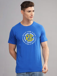 ADRO Men Typography Printed Applique T-shirt
