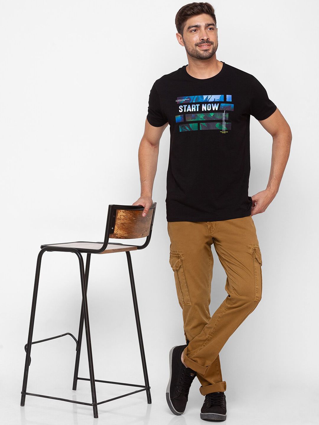 SPYKAR Men Green Slim Fit Trousers