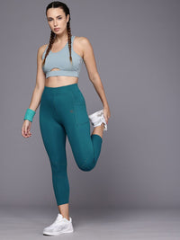 HRX by Hrithik Roshan Women PERFORMANCEBONDED Rapid-Dry Running Tights AW24_W_TG_KRS001_03