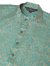 SOJANYA Men Ethnic Motifs Jacquard Silk Cotton Kurta