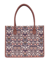 ZOUK Floral Printed Structured Handheld Bag