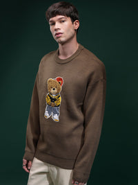 HIGHLANDER Men Embellished Round Neck Sweater