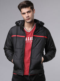 HIGHLANDER Men Black Solid Padded Jacket