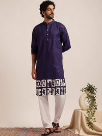 Anouk Men Geometric Printed Indie Prints Kurta