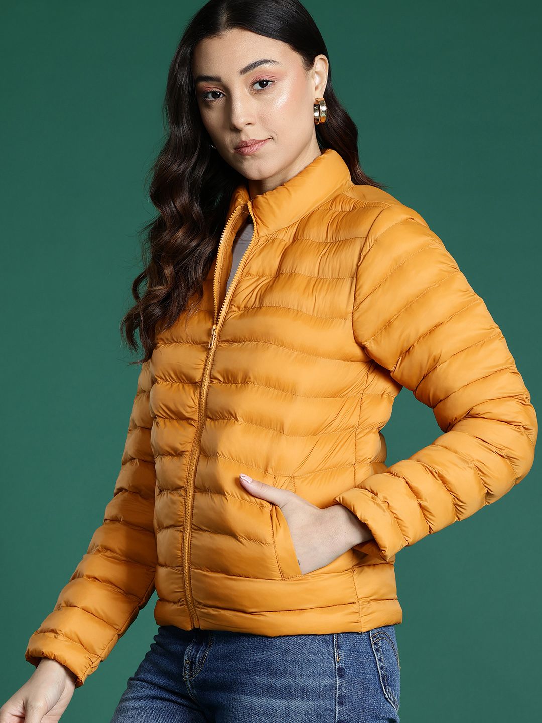 DressBerry Mock Collar Puffer Jacket