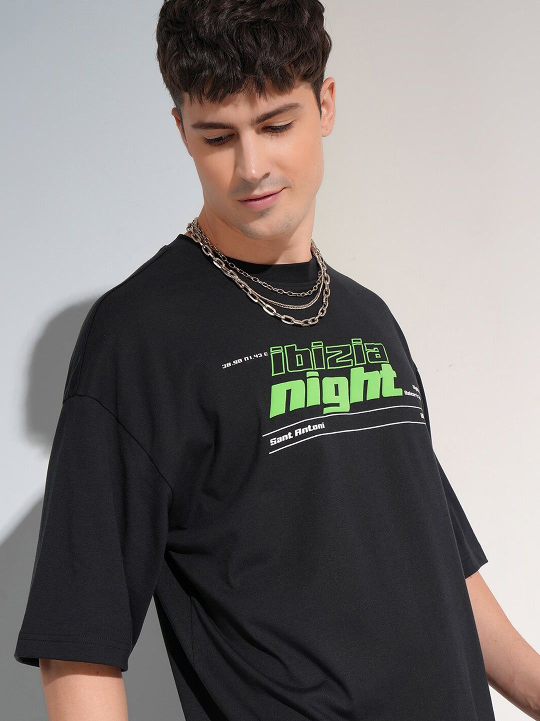 HIGHLANDER Men Typography Printed Round Neck T-shirt