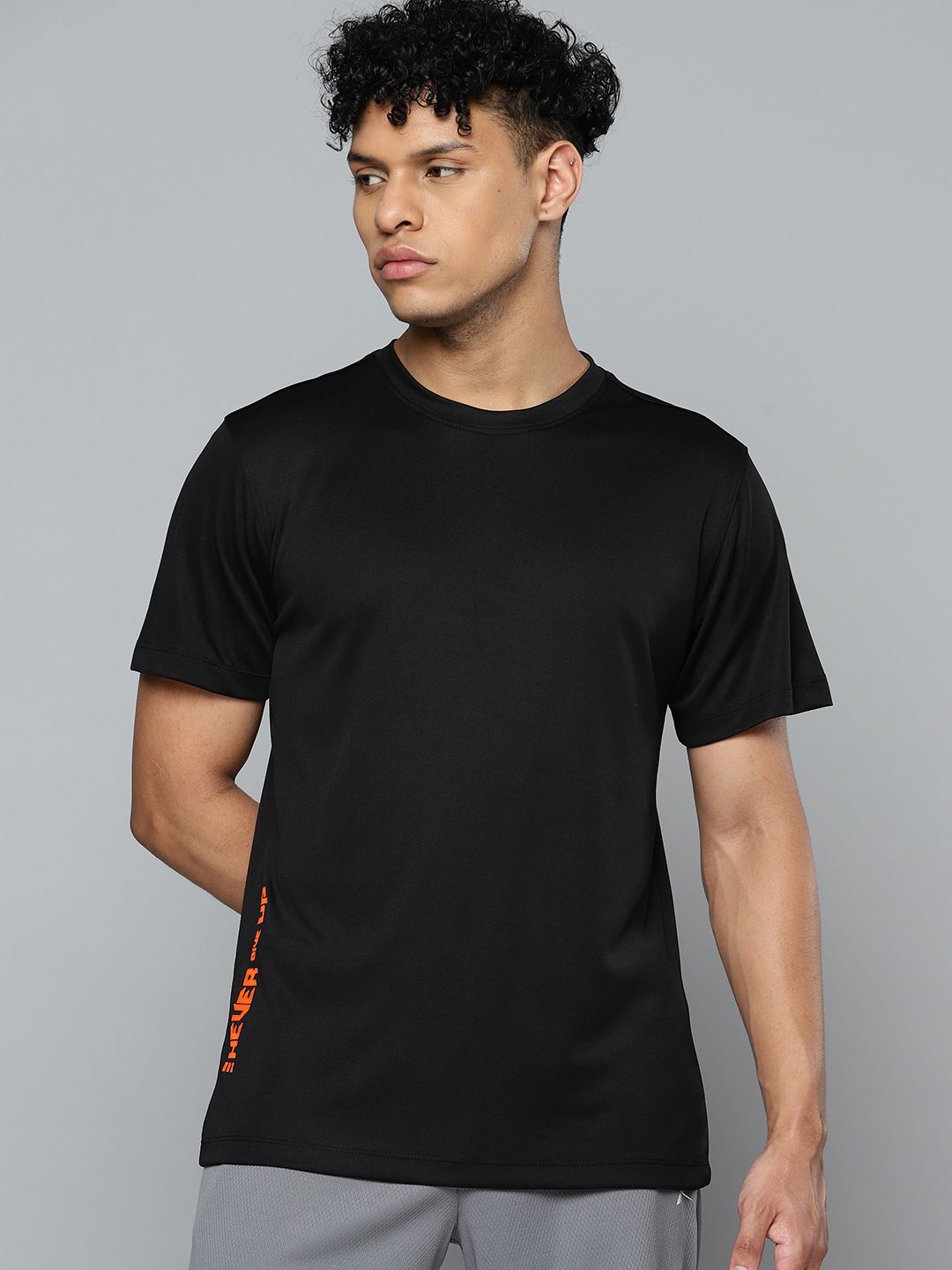 HRX by Hrithik Roshan Typography Printed Rapid-Dry Training or Gym T-shirt