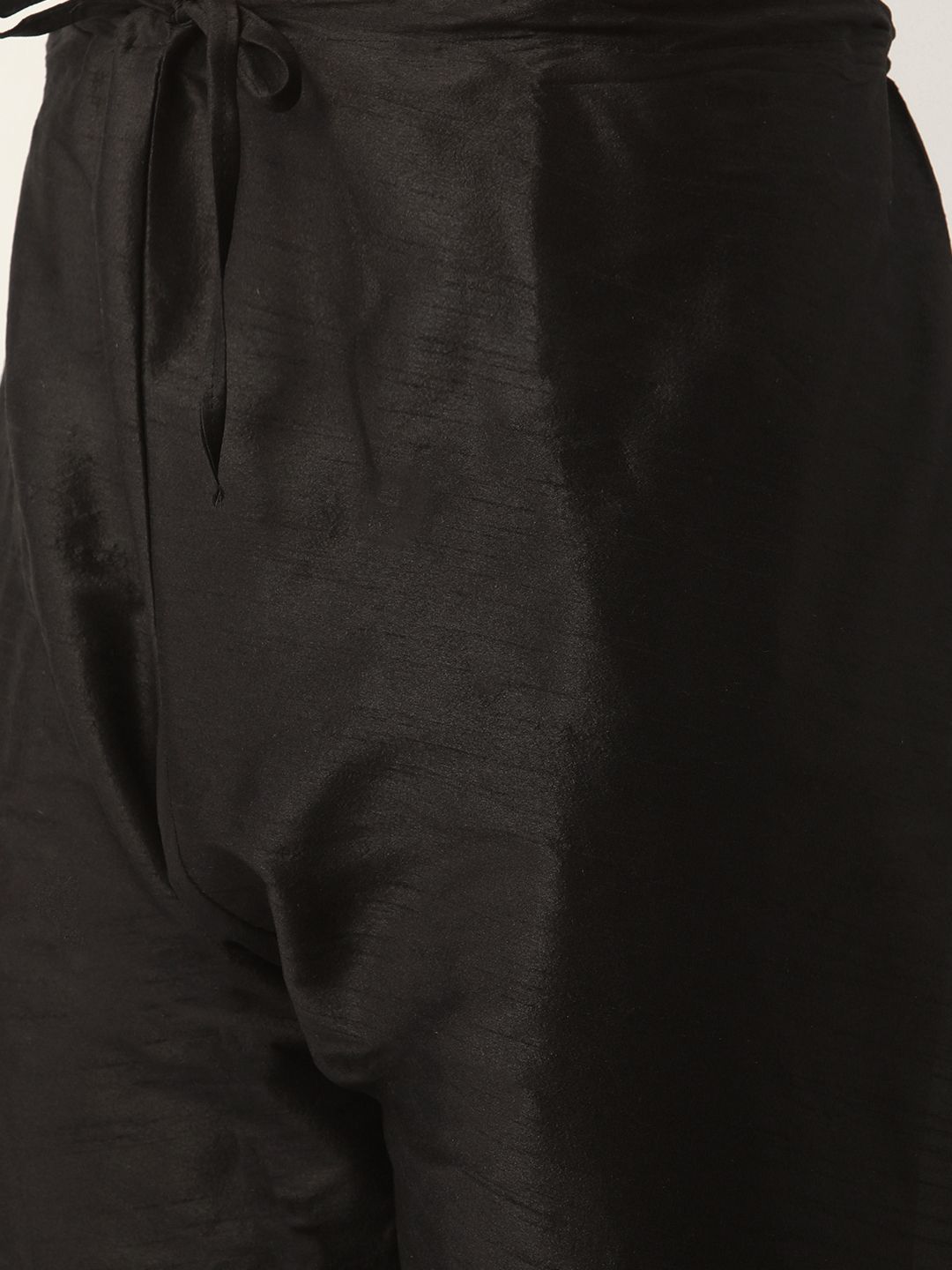 SOJANYA Kurta Solid Lelaki Hitam & Beige dengan Pijama & Jaket