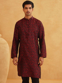 SOJANYA Rekaan Tenun Geometrik Kurta Lurus Biasa Dengan Churidar