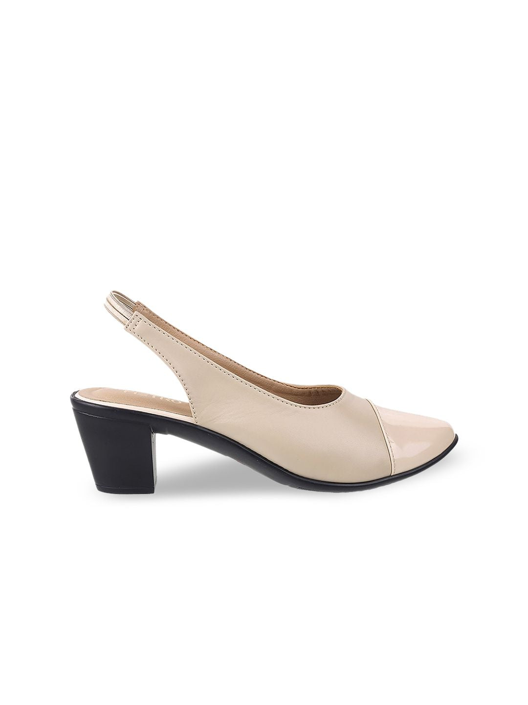Metro Beige Block Pumps