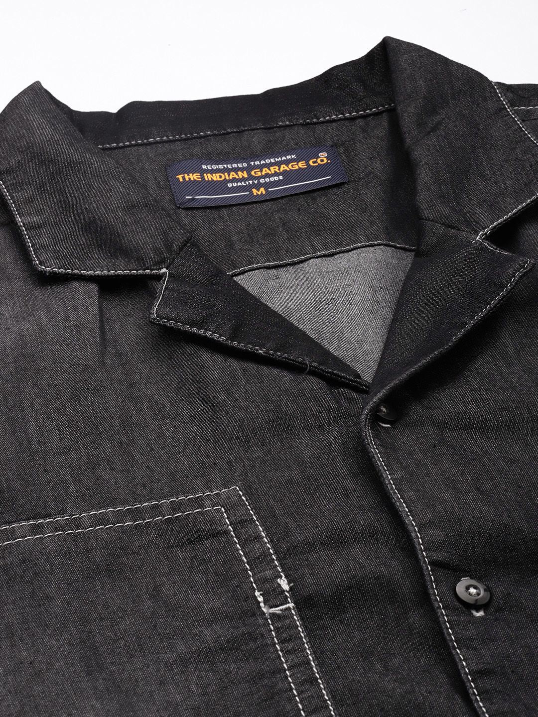 The Indian Garage Co Faded Boxy Fit Denim Utility Casual Co-Ords