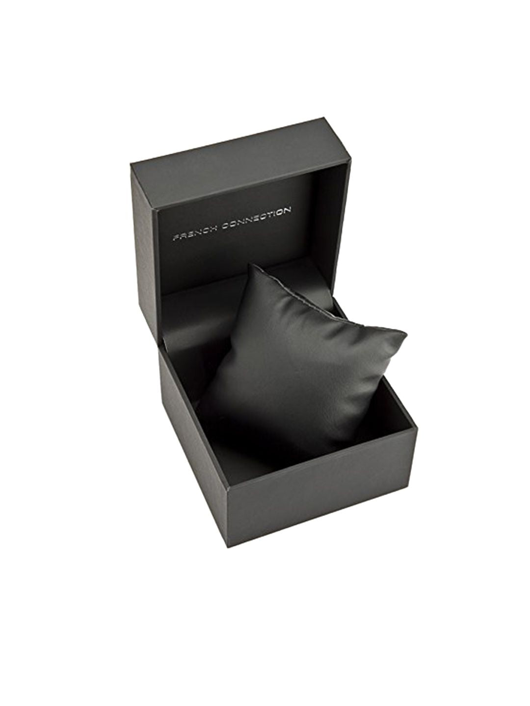 French Connection Men Silver-Toned Dial & Black Leather Straps Analogue Watch FCP31L