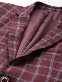 Park Avenue Single-Breasted Checked Semiformal Blazer