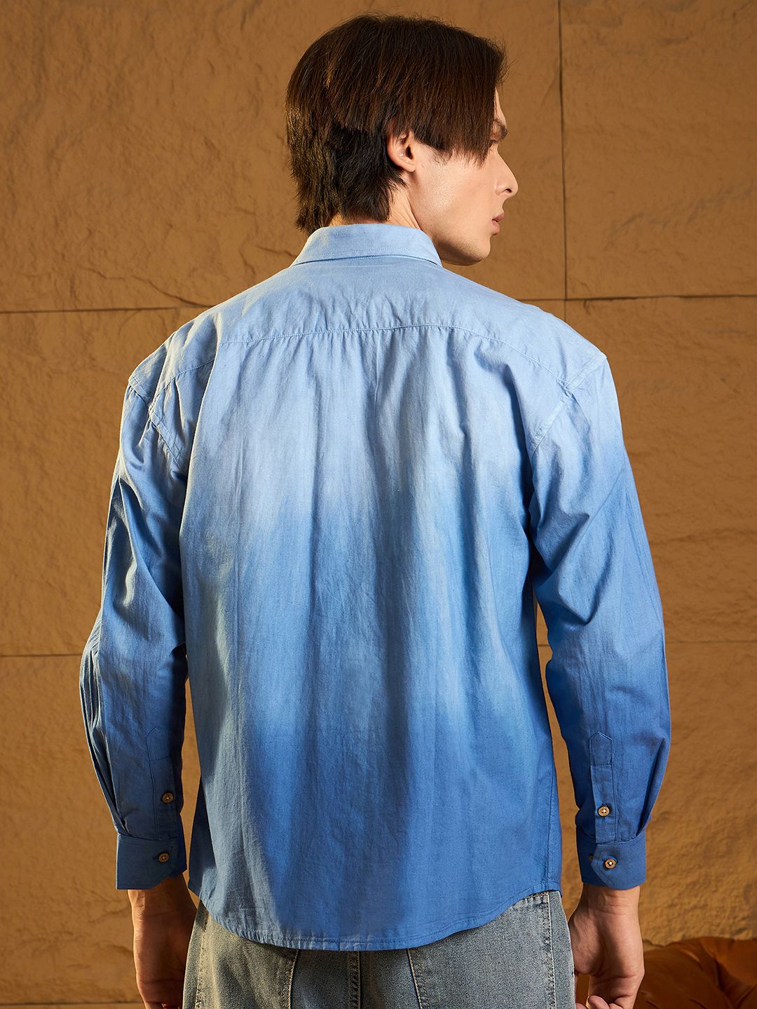 DENNISON Drop Shoulder Oversized Ombre Dyed Shirt