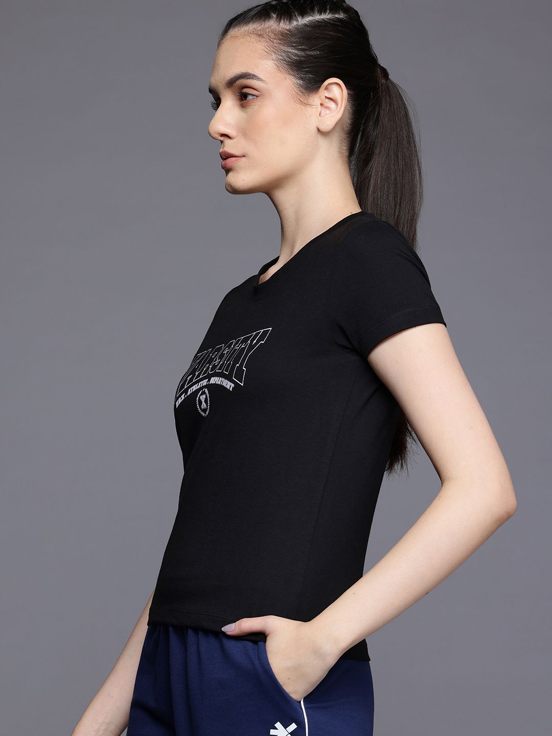 HRX by Hrithik Roshan Varsity Print Lifestyle T-shirt
