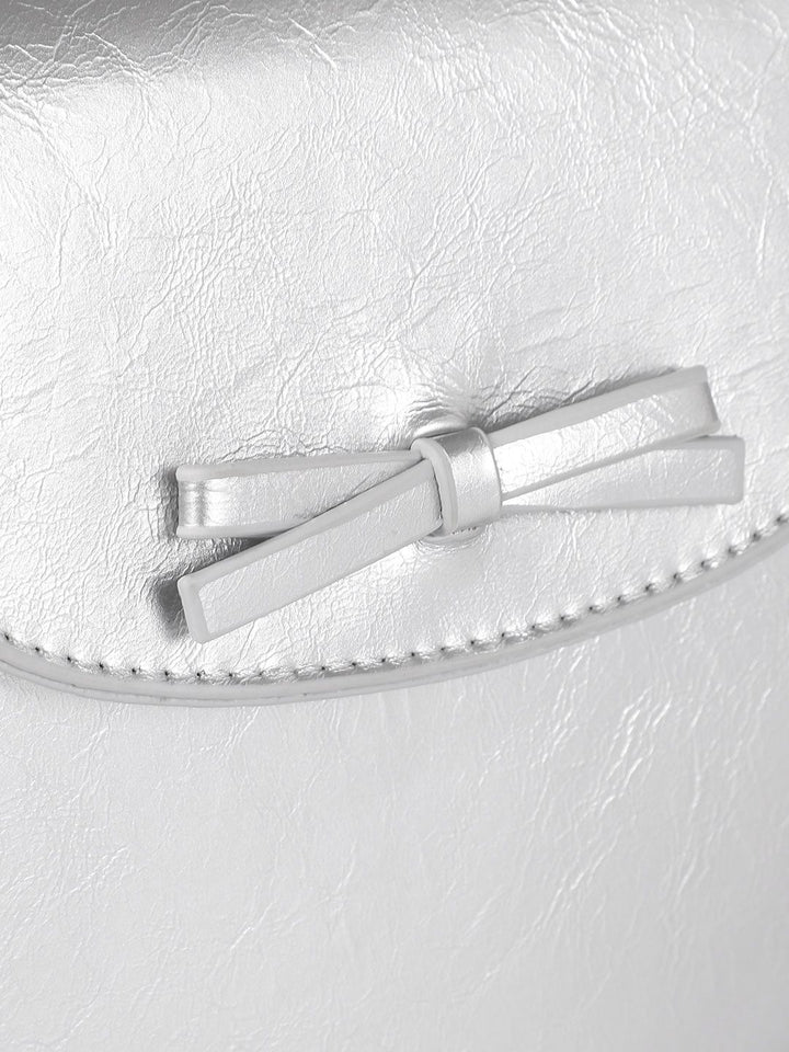 DressBerry Textured Structured Sling Bag with Bow Detail