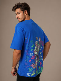 The Indian Garage Co Men Joker Graphic Printed Round Neck Cotton Relaxed Fit T-shirt