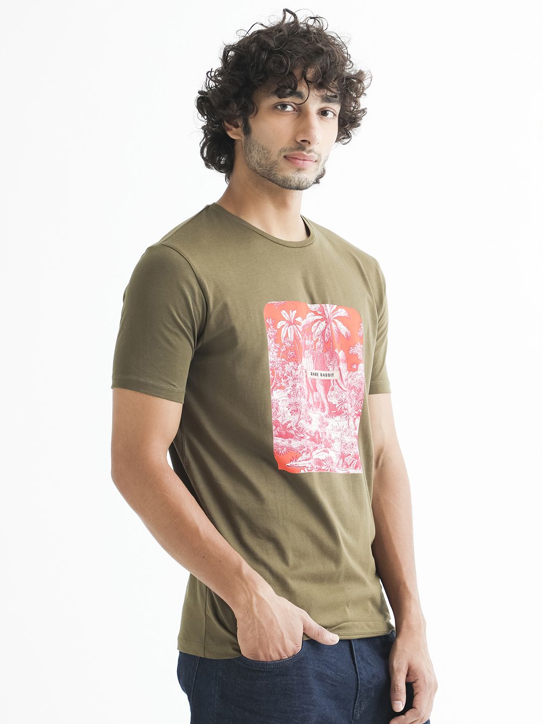 RARE RABBIT Men Rings-4 Slim Fit Solid Polo Collar T-Shirt