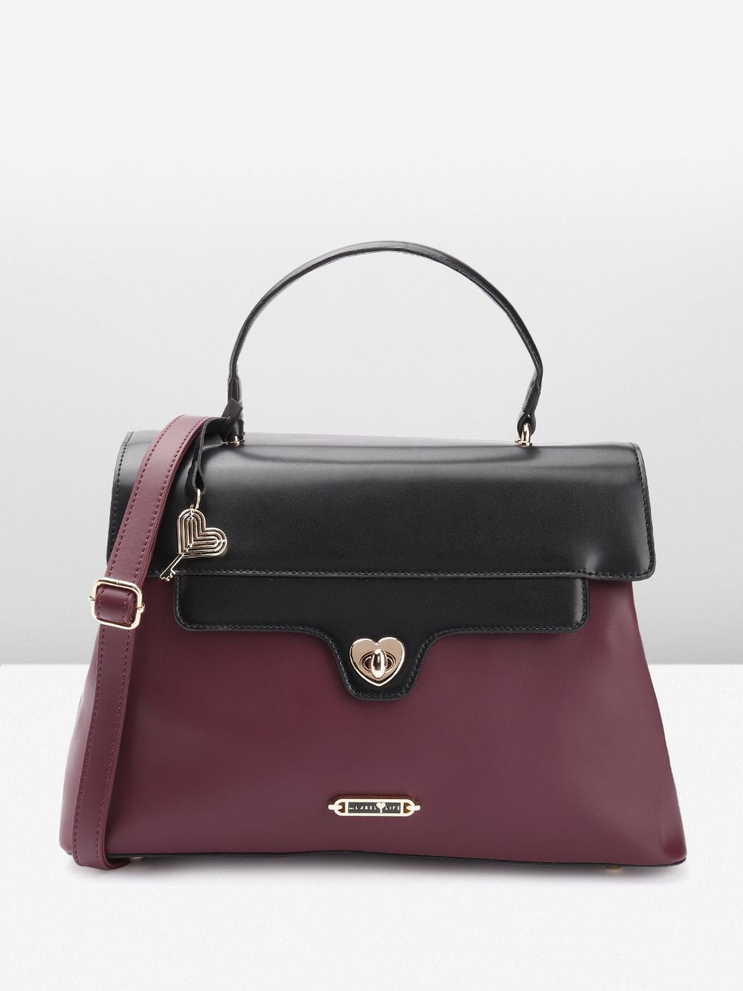 The Label Life Colourblocked Structured Satchel Bag