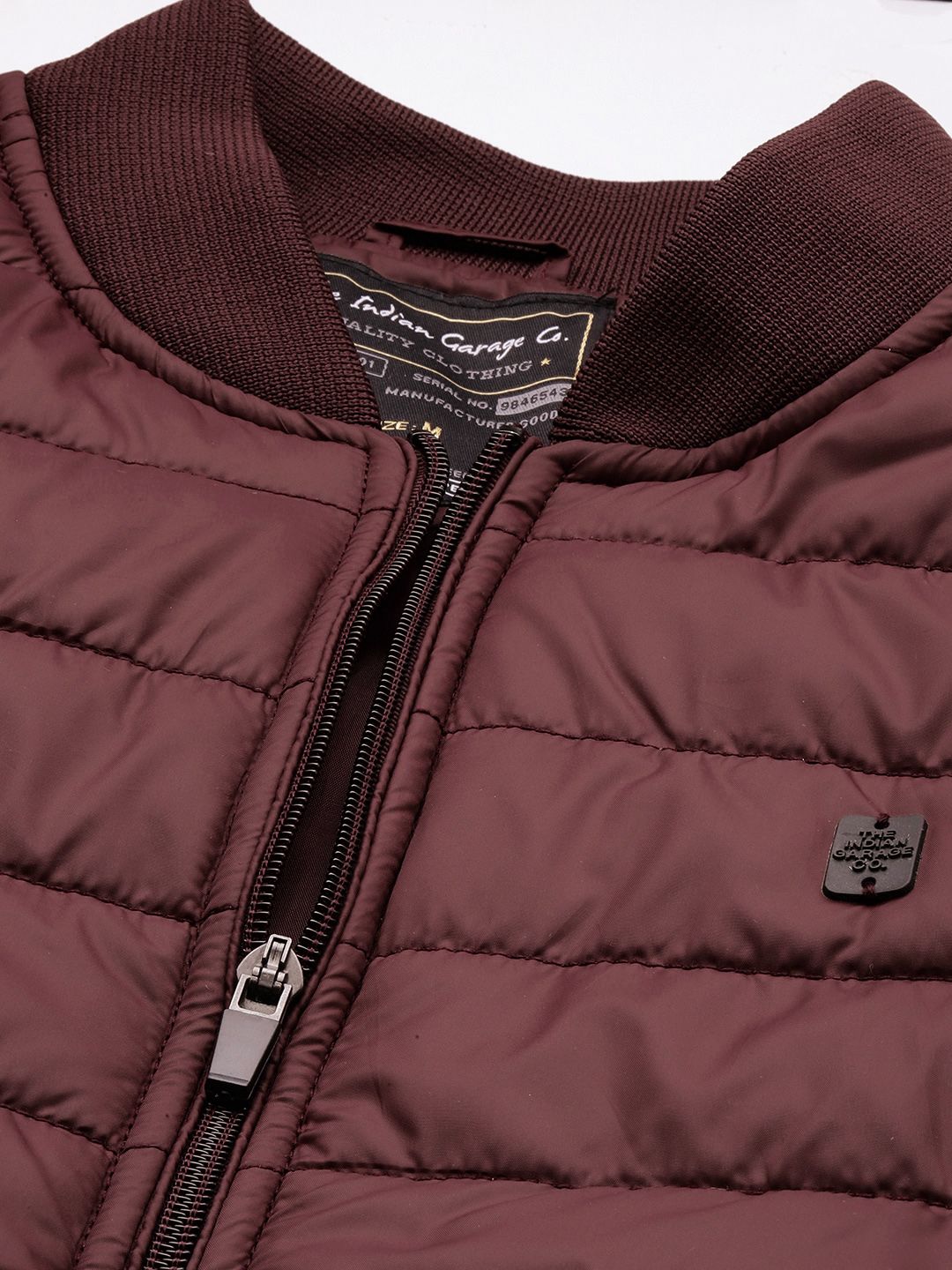 The Indian Garage Co Men Solid Zip-Front Puffer Jacket
