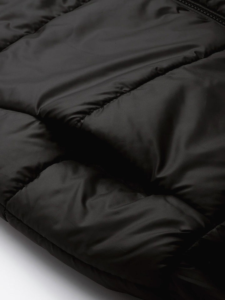 DressBerry Women Black Solid Padded Jacket