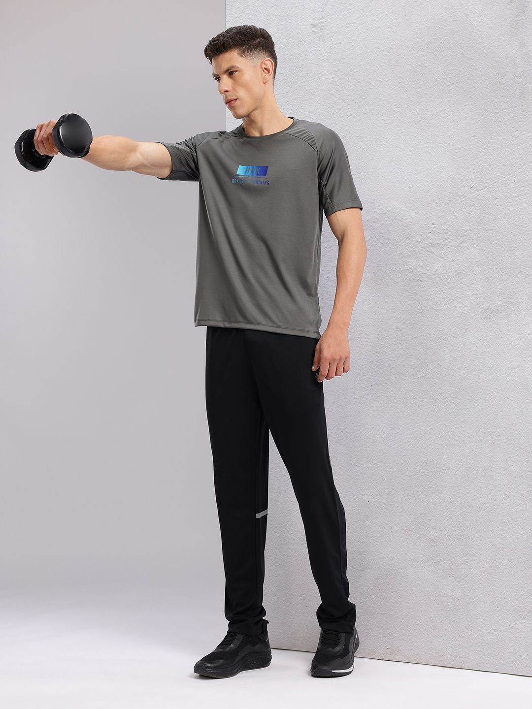 HRX by Hrithik Roshan Brand Logo Print Rapid-Dry Training T-shirt